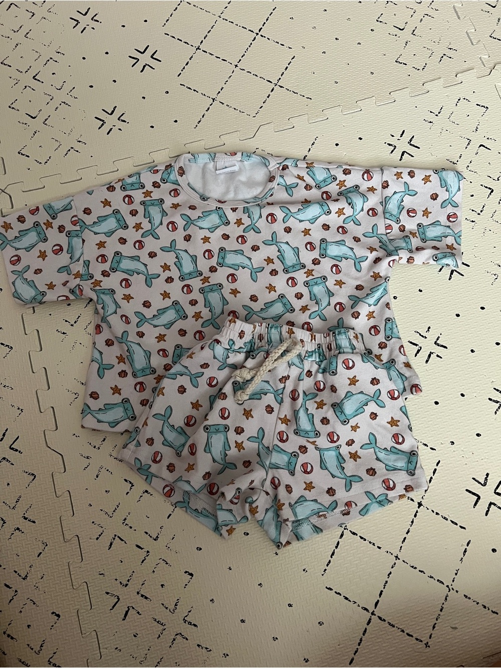 little one shop hammerhead shark slouchy set 18 month